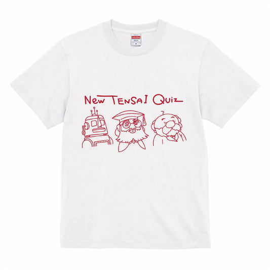 新天才クイズ/Tシャツ/歴代天才博士大集合/白/サイズS-XL