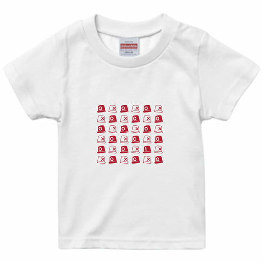 新天才クイズ/Tシャツ/○×帽子で間違い探し/白/サイズ100‐140㎝